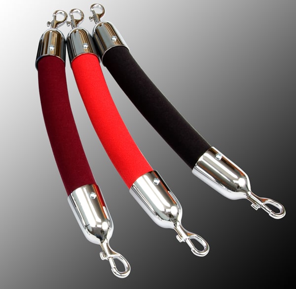Velour Stanchion Roping W/ Hook Ends – Variety of Finishes and Colors | Rental Velour Stanchion Roping W/ Hook Ends – Variety of Finishes and Colors | Rental
