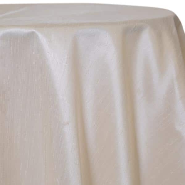 Cream – Shantung Satin “Capri” Tablecloth – Many Size Options | Rental