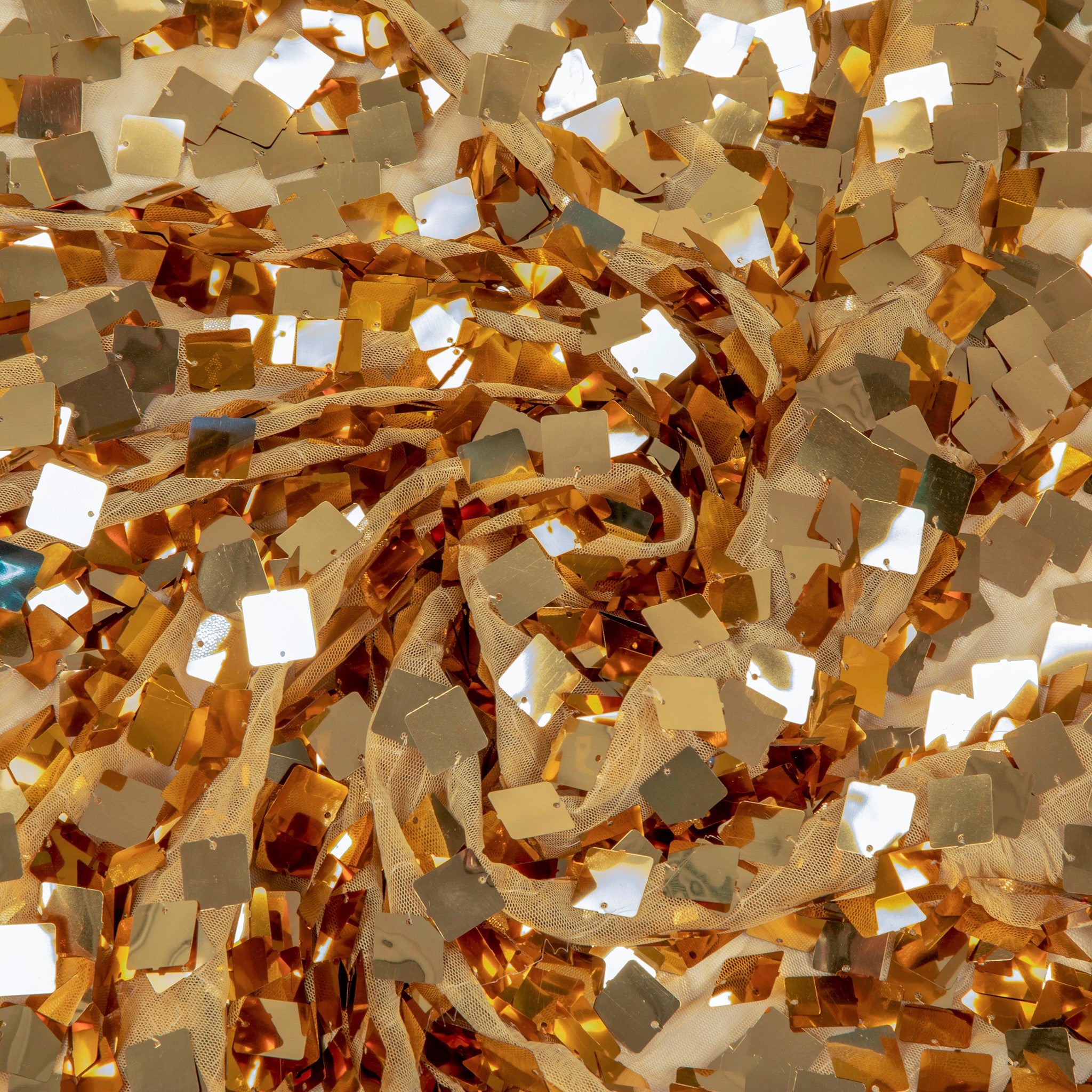 10 yards Square Payette Sequins Fabric Bolt – Gold | Rental