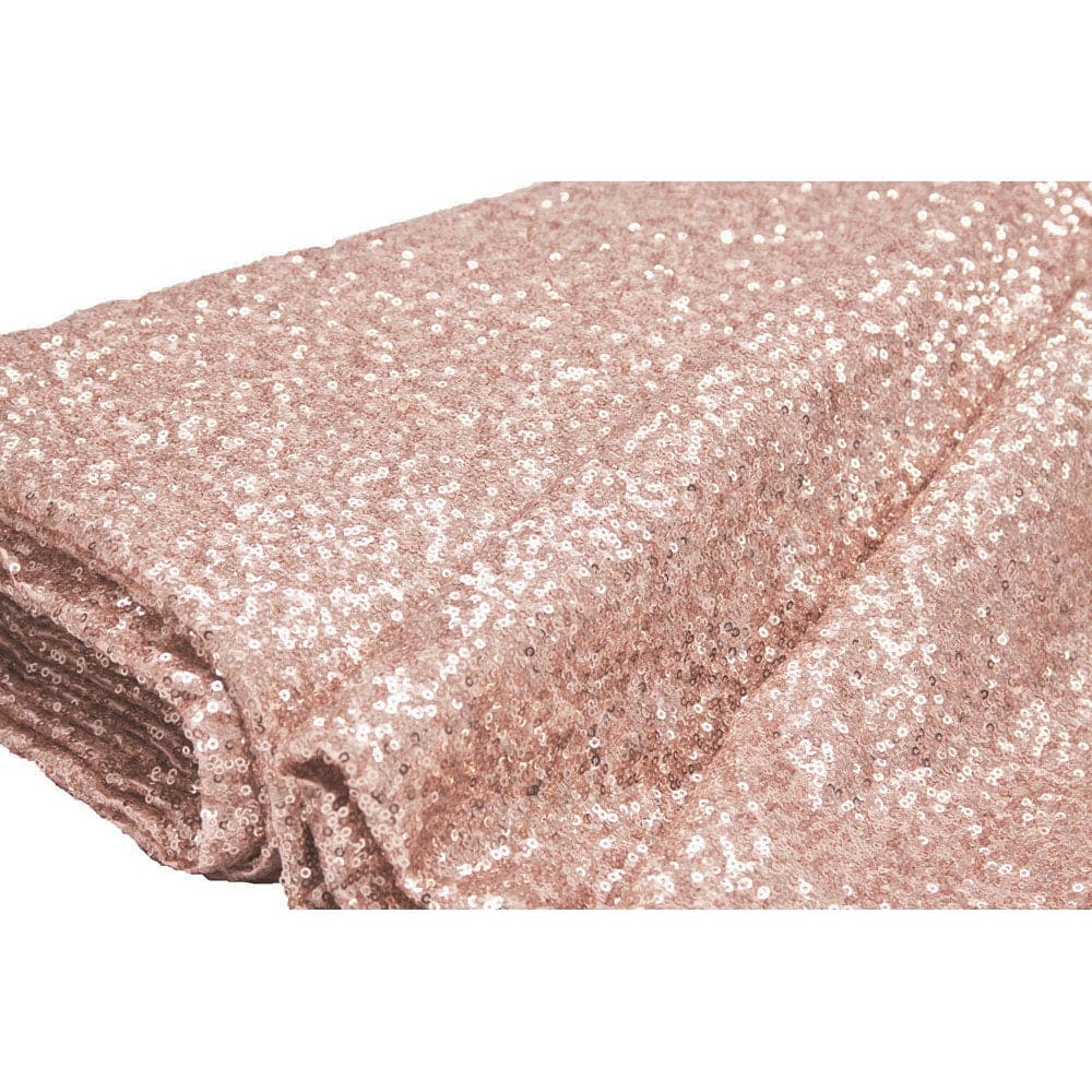 10 yards Glitz Sequins Fabric Bolt – Blush/Rose Gold | Rental