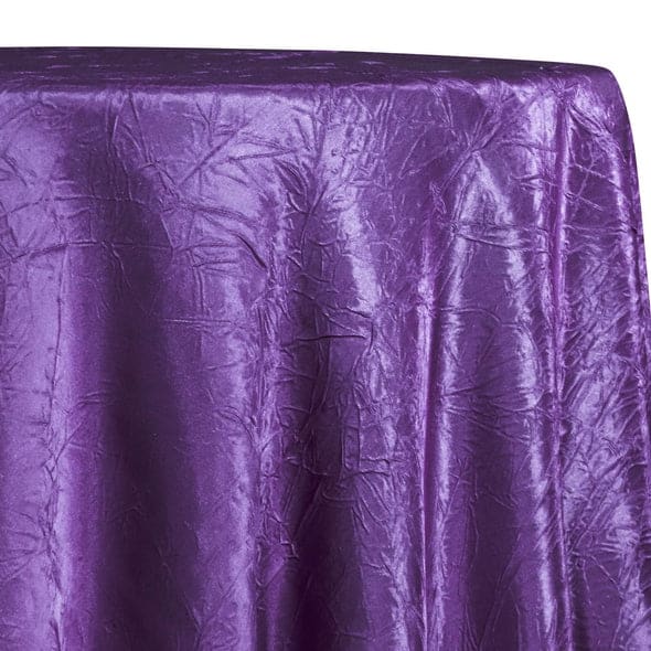Crush Satin (Bichon) Table Linen in Plum 555 | Rental