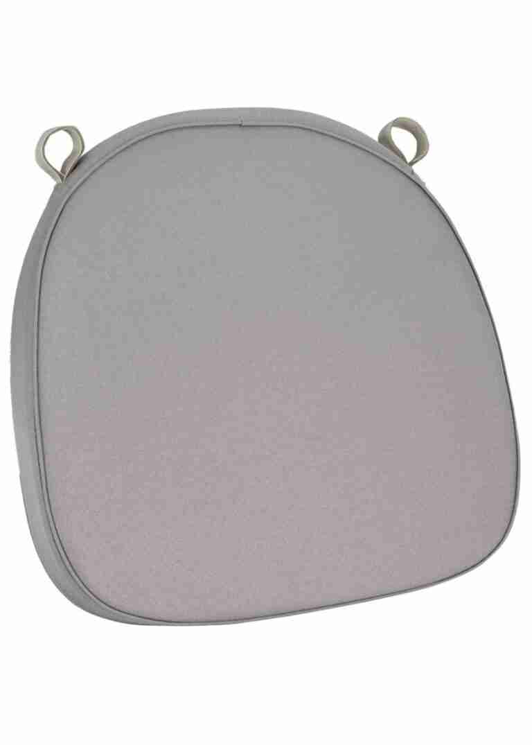Charcoal Grey Fabric 2” Thick Cross Back Cushion | Rental