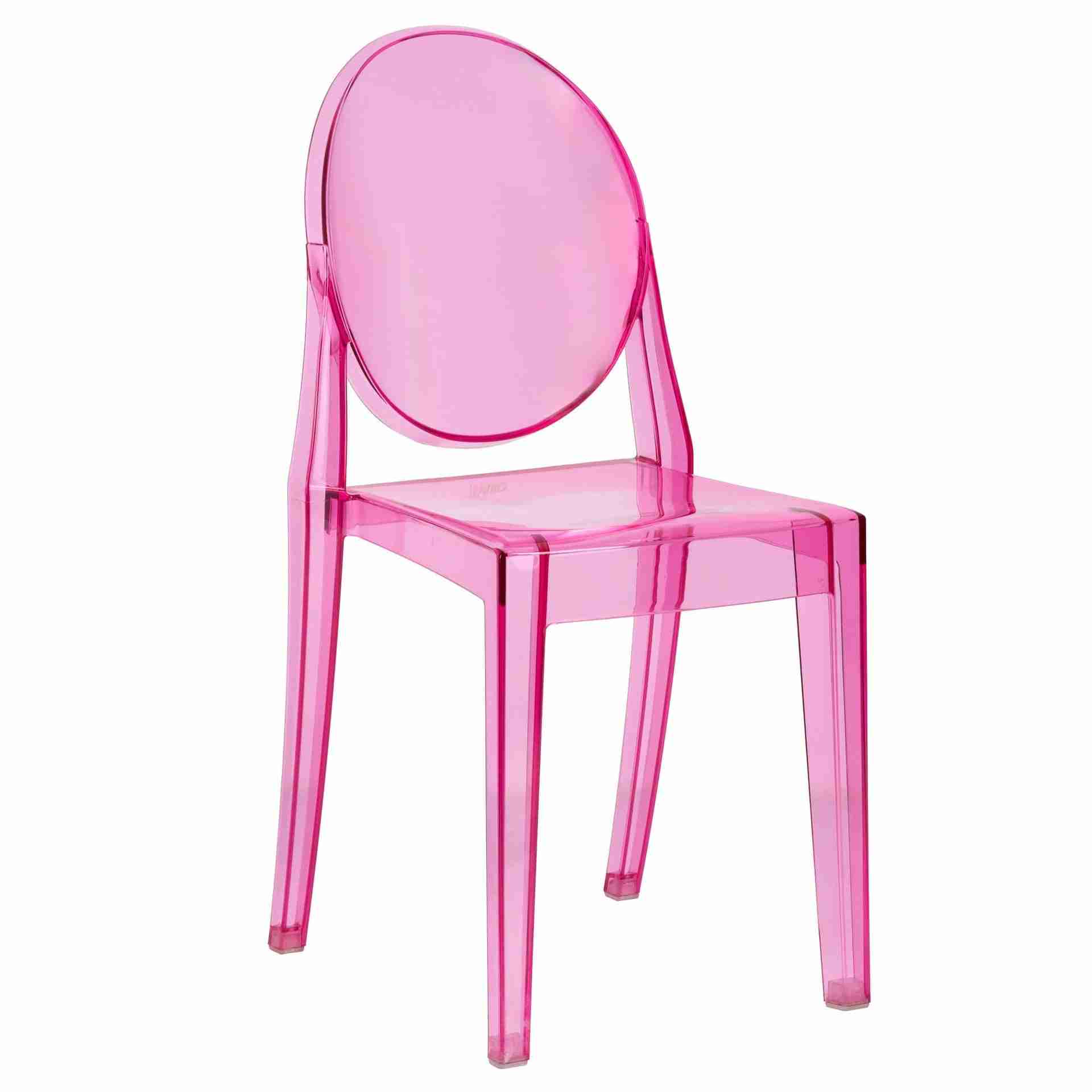 fuchsia resin kids victoria ghost chair