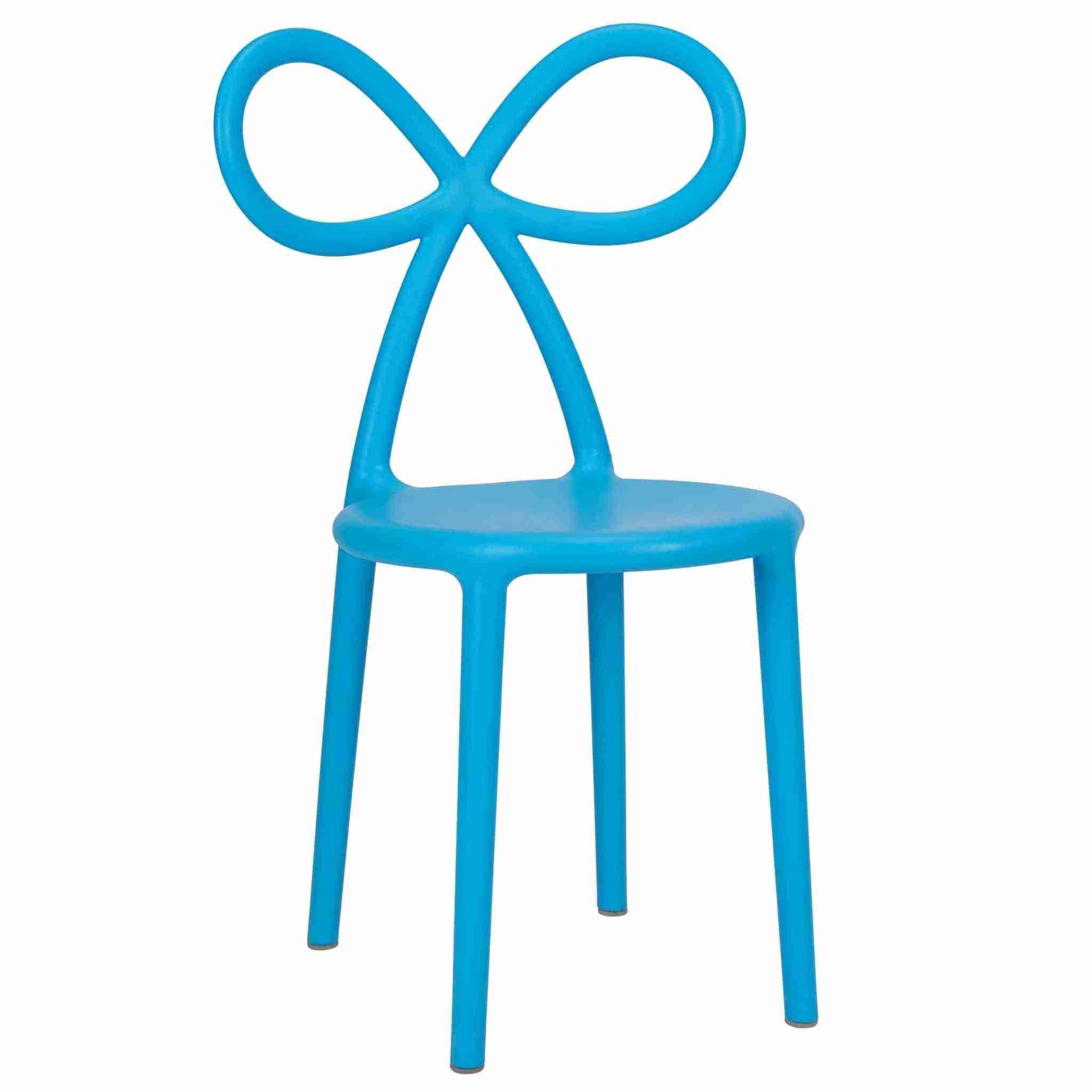 kids blue resin bow chair with round seat 1