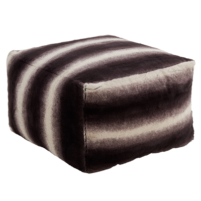 PU050 Animal Print Faux Fur Pouf | Rental