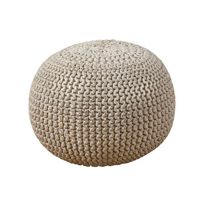 PU134 Foil Print Rope Pouf | Rental