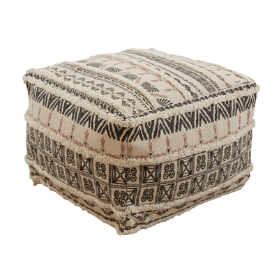 PU197 Printed And Tufted Pouf | Rental PU197 Printed And Tufted Pouf | Rental