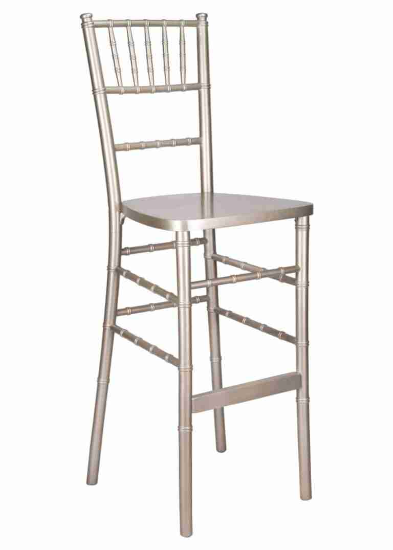 Sparkling Silver Champagne ToughWood™ Chiavari Barstool | Rental